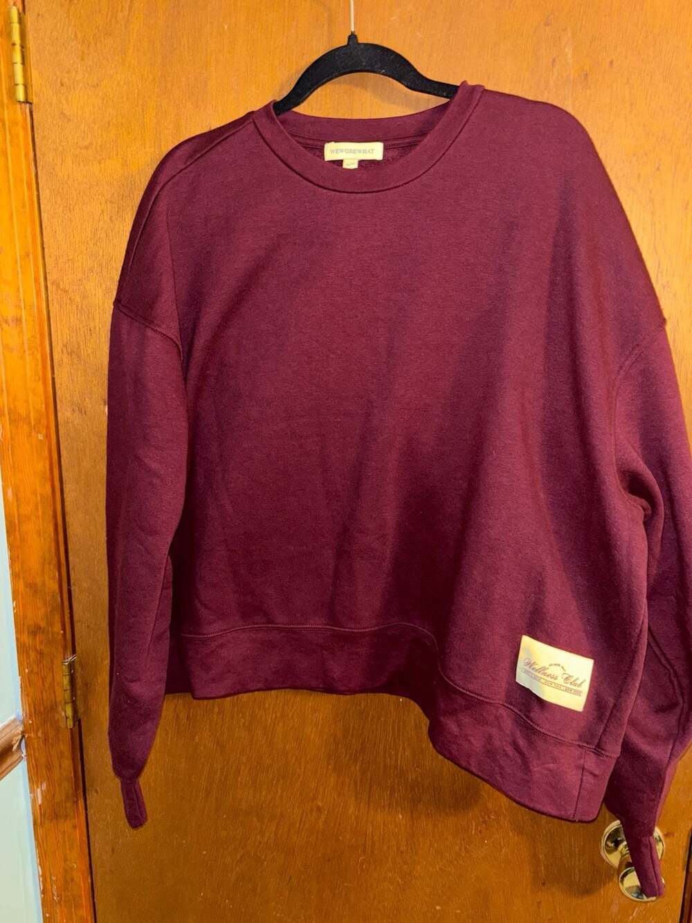 WeWoreWhat Wellness Club Sweatshirt Size XL/TG Maroon